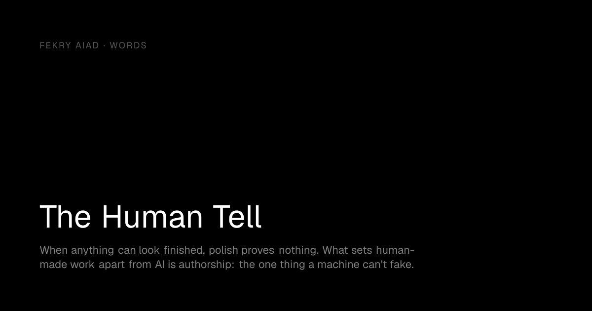 The Human Tell