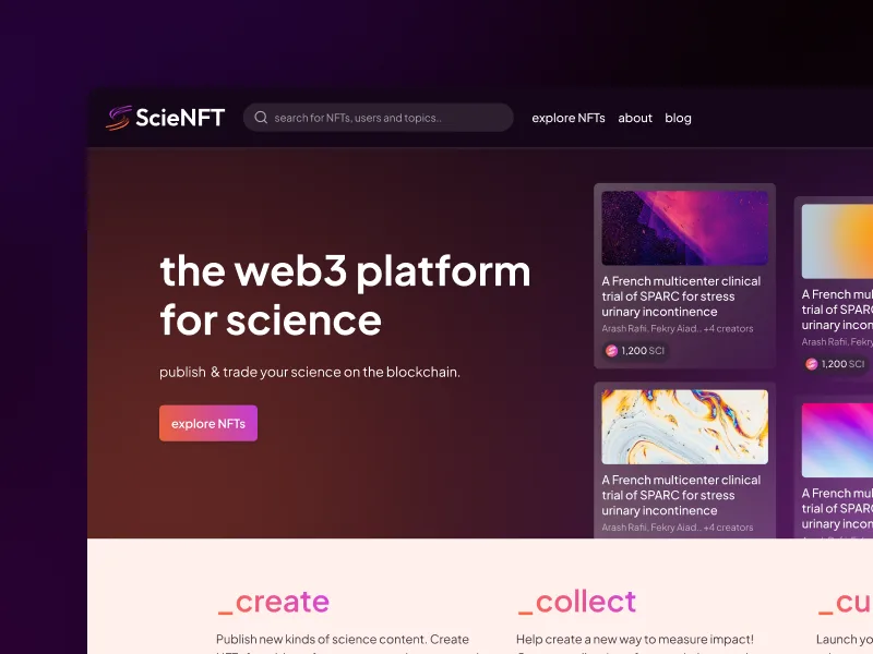 ScieNFT — ScieNFT