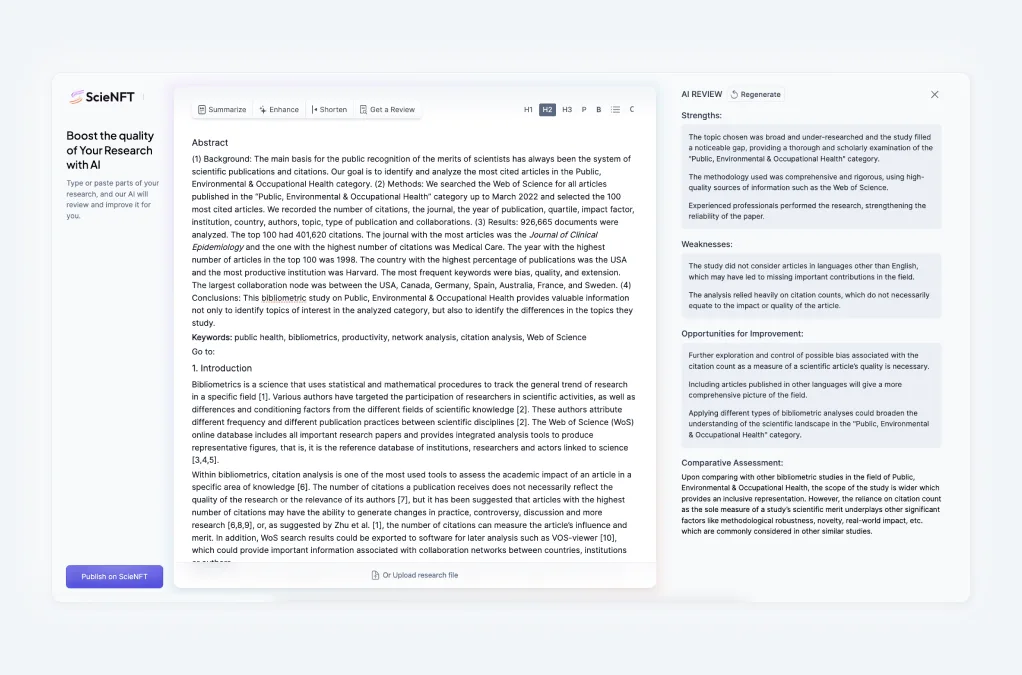 AI Research Assistant • Side tool — AI
