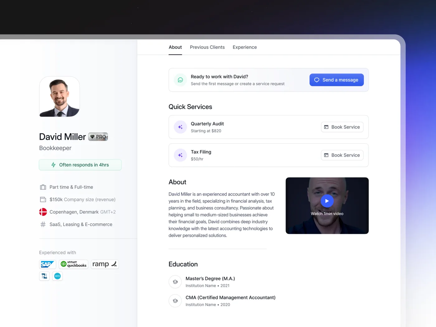 Accountant Profile — Safebook