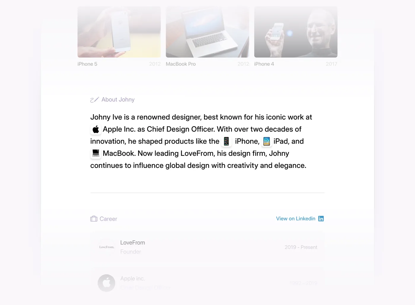 The ultimate designer bio — Personal Brand