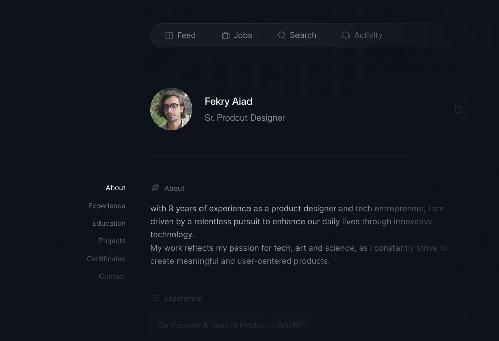 Minimal Professional Profile — Personal Brand